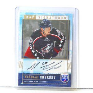 Nikolai Zherdev Auto Upper Deck Be A Player Columbus Blue Jackets Hockey Card